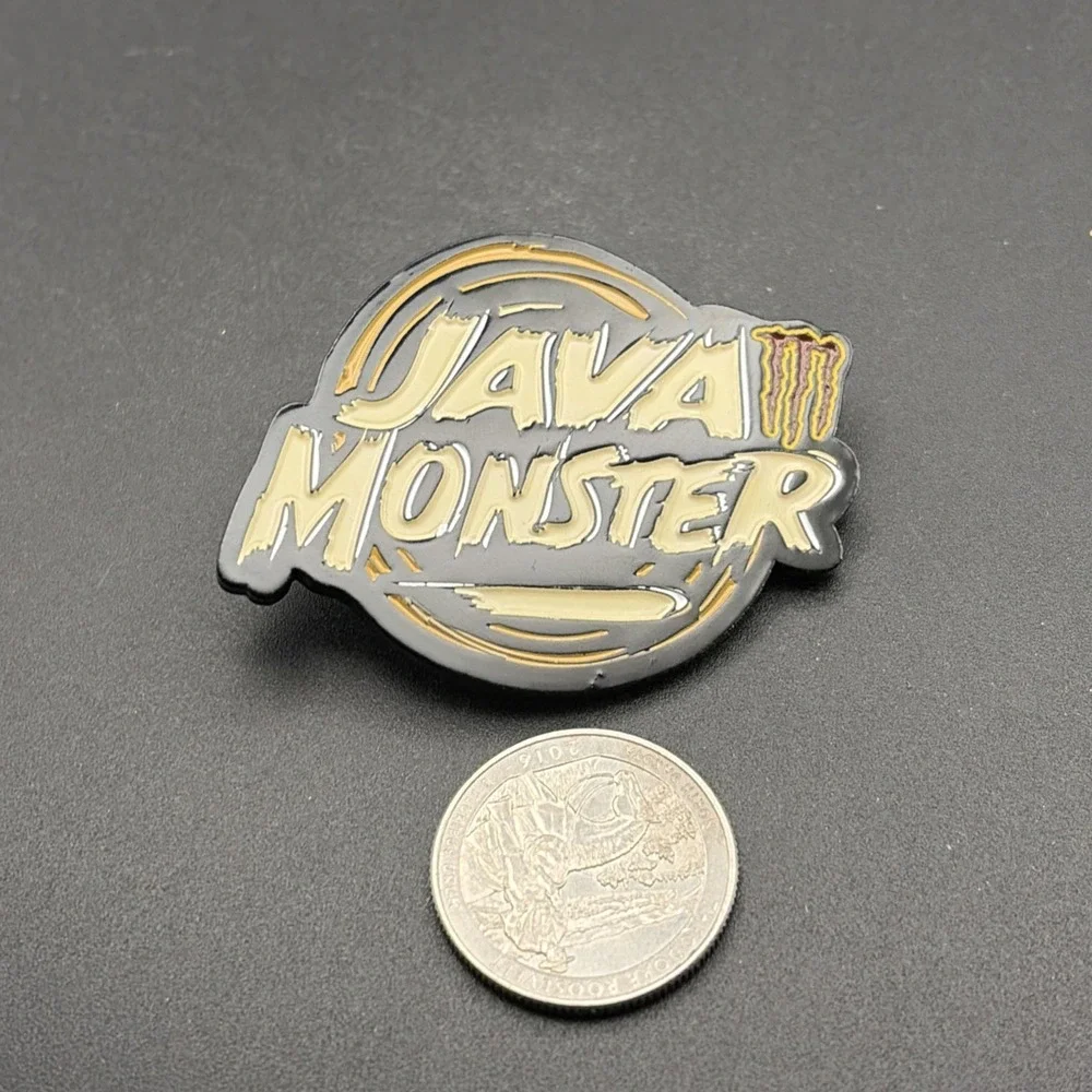 Java Monster‎ Coffee Energy Drink Lapel Hat Pin